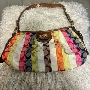 Coach Multicolor Signature Stripe Bag